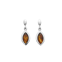 Pixies Boucles d'Oreilles Ambre Argent 925 Millièmes_Pixies