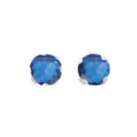 Boucles d'Oreilles Oxydes Bleu  Argent 925_Pixies