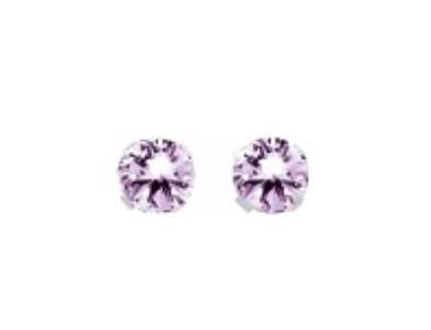 Boucles d'Oreilles Oxydes Violet  Argent 925_Pixies