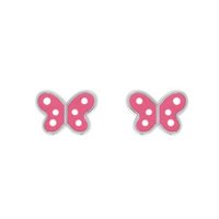 Boucles d'Oreilles Papillon Laquées Argent 925_Pixies