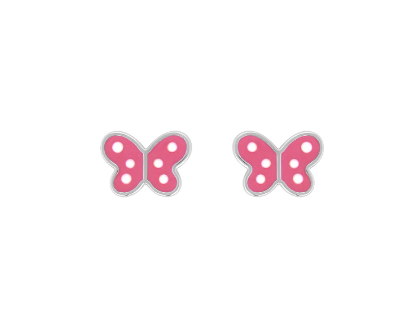 Boucles d'Oreilles Papillon Laquées Argent 925_Pixies