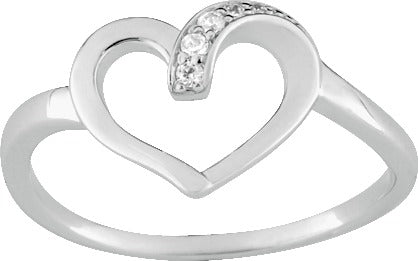 Bague coeur et oxydes argent 925_pixies bijoux