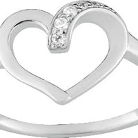 Bague coeur et oxydes argent 925_pixies bijoux