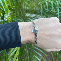 Bracelet Homme en Acier "Design Croix Noire"