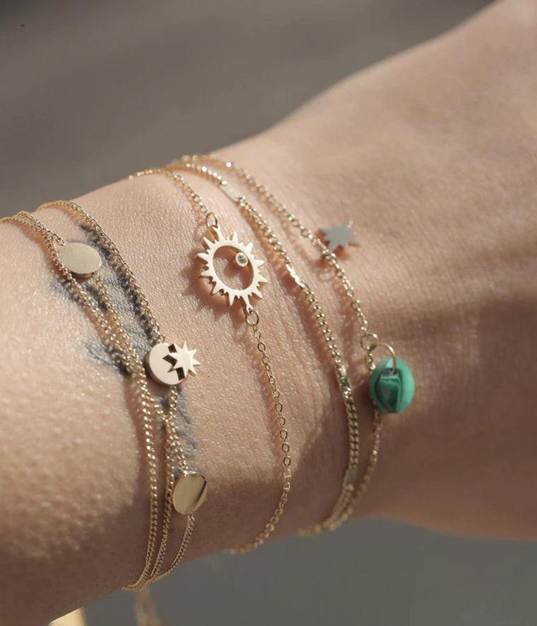 Zag Bijoux - Armband Manuréva Pyrit Goldener Stahl