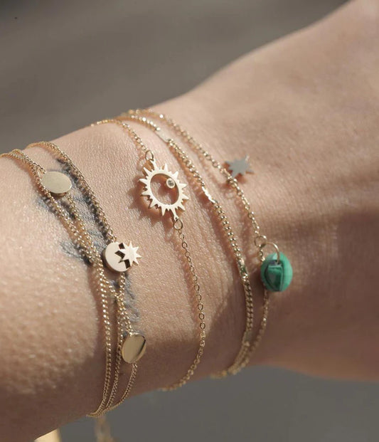 Zag Bijoux - Bracelet Manuréva Pyrite Golden Steel