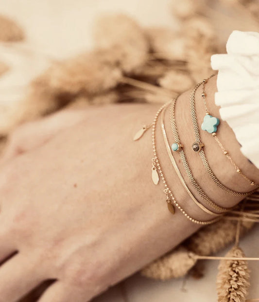 Bracelet Velasquez Apatite Acier Doré_pixies bijoux