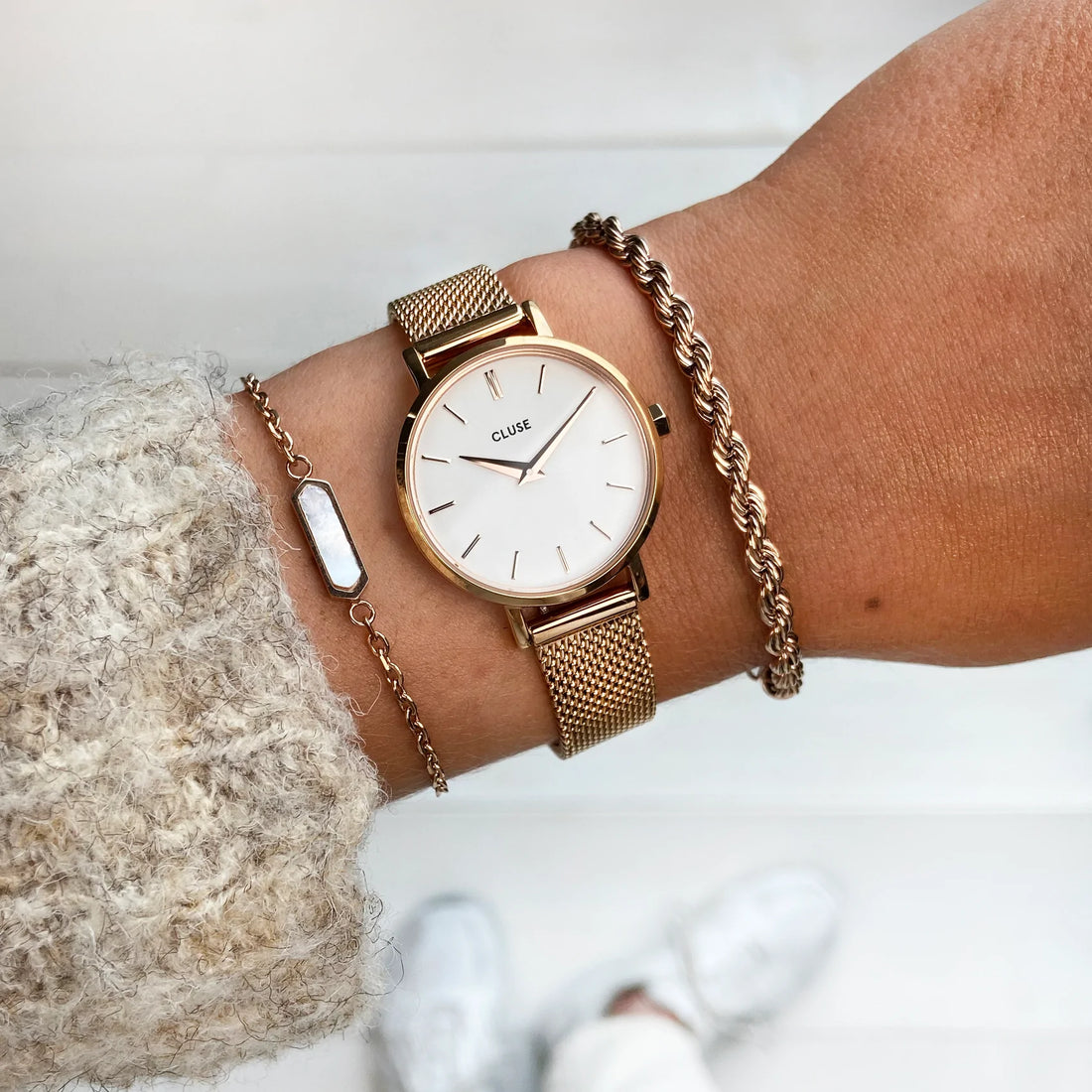 Montre Cluse Boho Chic Petite Mesh Rose Pixies Bijoux Pixies