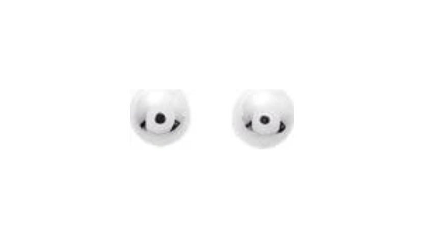 Pixies Boucles d'Oreilles Boules Or Blanc 4 mm_Pixies