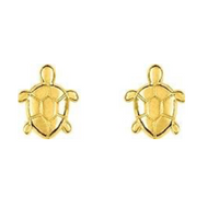 Pixies Boucles d'Oreilles Tortues Or Jaune_Pixies