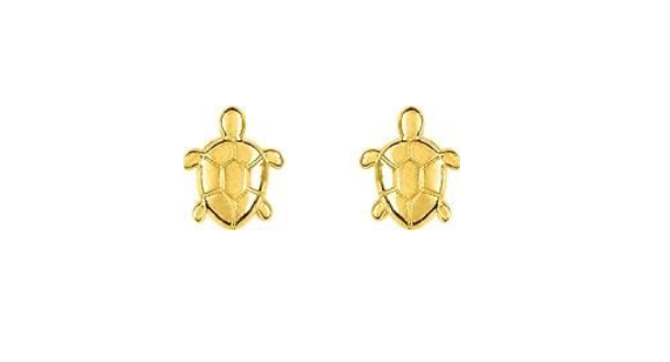 Pixies Boucles d'Oreilles Tortues Or Jaune_Pixies