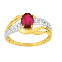 Pixies Bague Or Jaune Rubis & Oxydes_Pixies