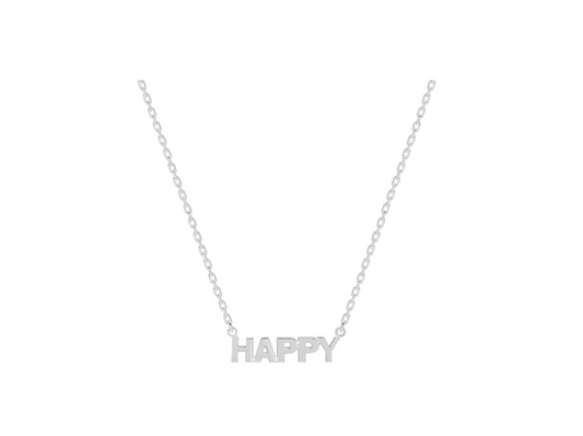 Collier "HAPPY" argent 925_Pixies bijoux