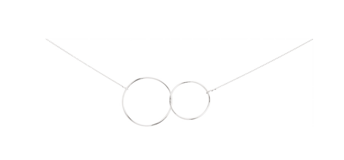 Collier double anneau argent 925_pixies bijoux