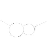 Collier double anneau argent 925_pixies bijoux