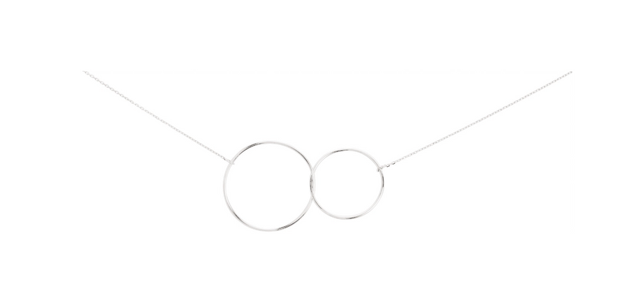 Collier double anneau argent 925_pixies bijoux