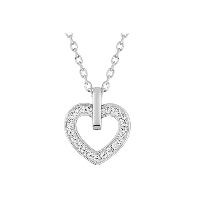 Pixies Collier Coeur Oxydes Or Blanc_Pixies