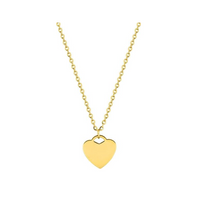 Collier Femme Acier Inoxydable "Coeur Doré"