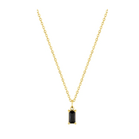 Collier Femme Acier Inoxydable "Pierre Zircon Noir"