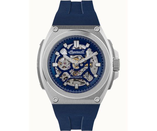 Montre Homme Ingersoll "The Motion " Automatique Bracelet Silicone Bleu