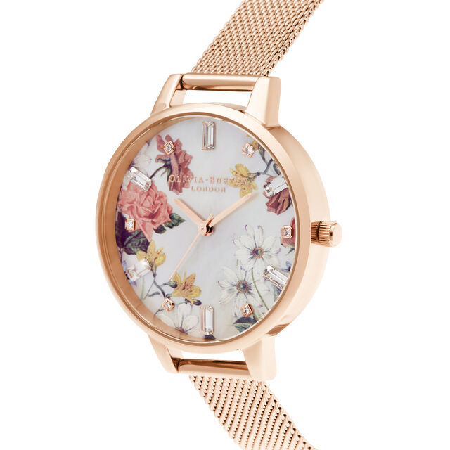 Olivia Burton Montre Sparkle Florals Rose Gold_Pixies