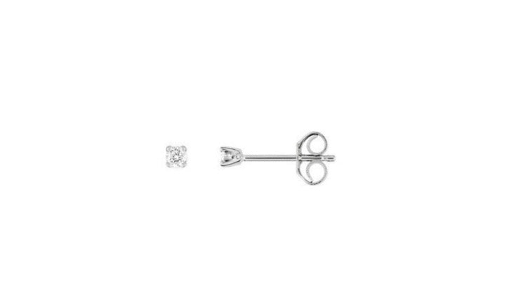 Pixies Boucle d'Oreilles Solitaire Or Blanc 750 millièmes_Pixies