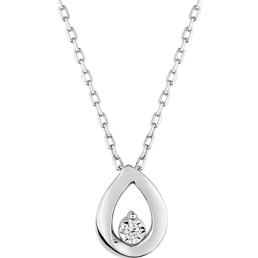 Pixies - Collier Femme Diamant Goutte Or Blanc