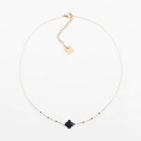 Zag Bijoux Collier Velasquez Onyx Noir Acier Doré_Pixies