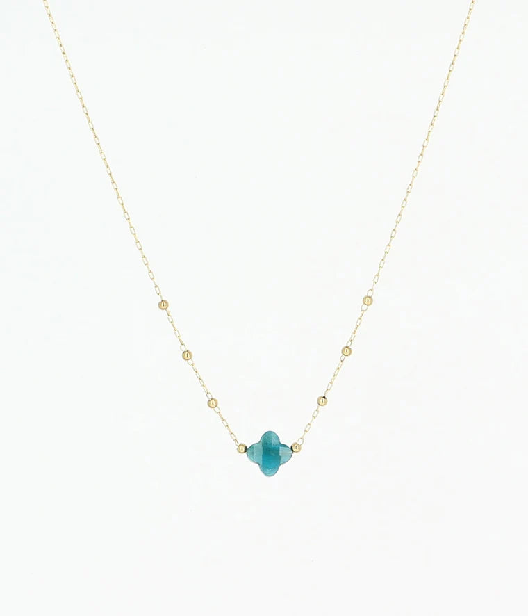 Zag Bijoux Collier Velasquez Apatite Acier Doré_Pixies