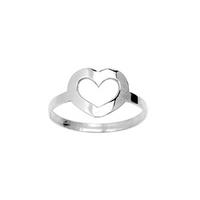 Pixies-Bague Coeur Femme Argent