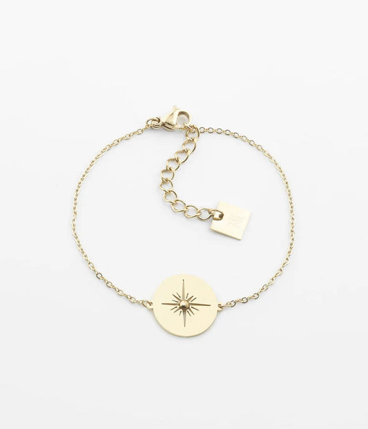 Zag Bijoux - Bracelet Aztèque Acier Doré_pixies bijoux