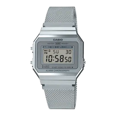 Casio Montre Maille Led Silver_Pixies
