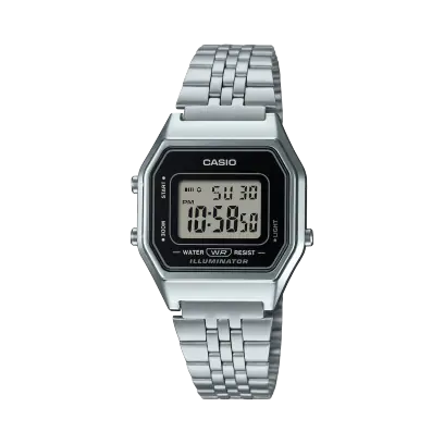 Casio Montre Rétro Led Silver & Black_Pixies