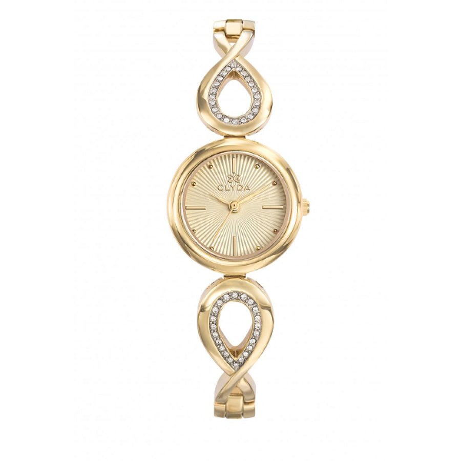 Clyda Élysée Gold and Strass Watch Pixies Bijoux – Pixies-Bijoux