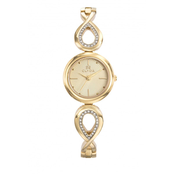 Clyda Élysée Gold and Strass Watch Pixies Bijoux – Pixies-Bijoux