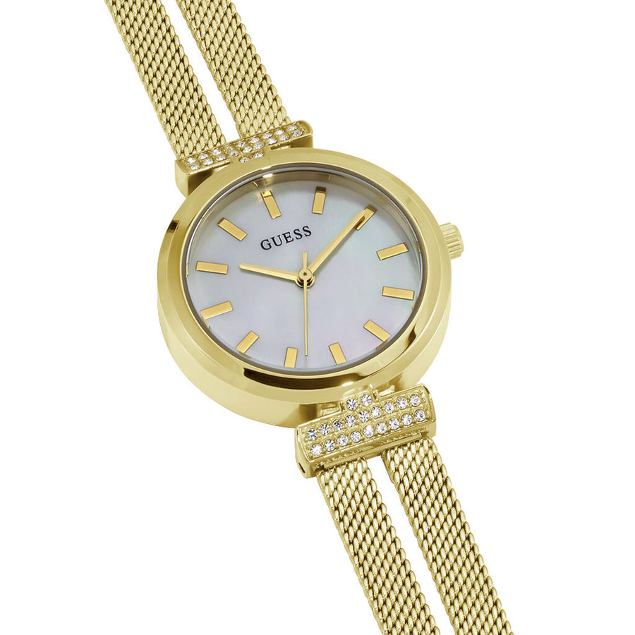 Montre Femme Guess Array Nacre Doré