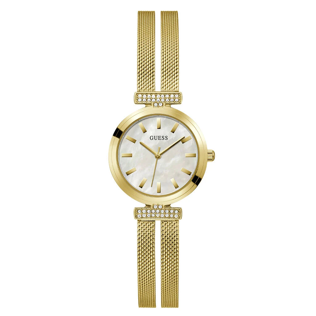 Montre Femme Guess Array Nacre Doré