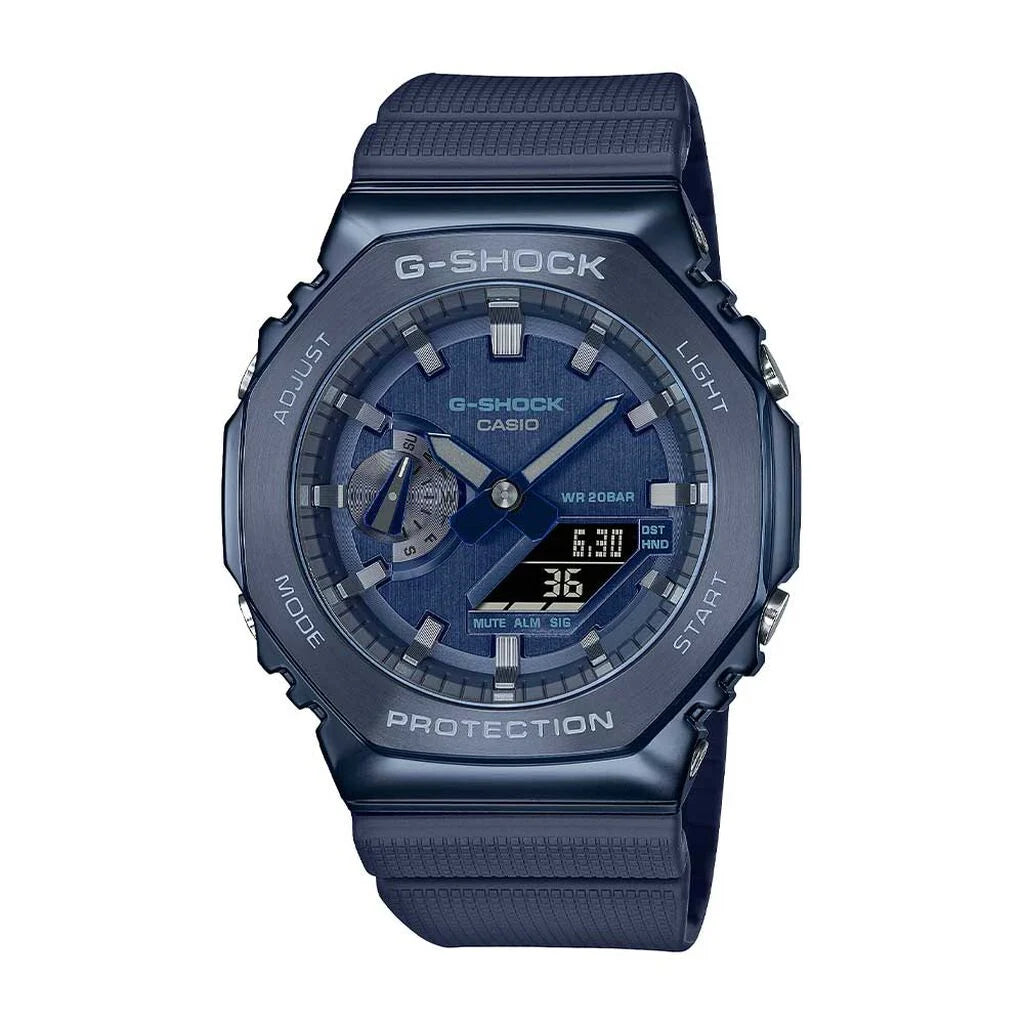 G-Shock - Montre Mixte Métal Bleu Marine