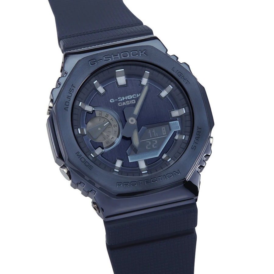 G-Shock - Montre Mixte Métal Bleu Marine