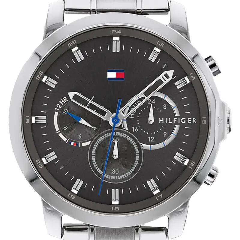 Tommy Hilfiger Montre Jameson Acier Cadran Noir_Pixies