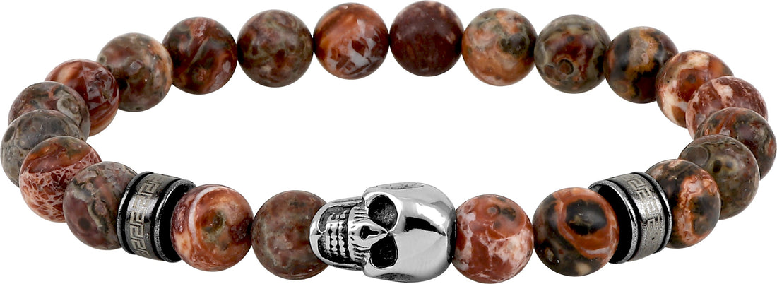 Bracelet Homme Jaspe tête de mort