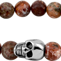 Bracelet Homme Jaspe tête de mort