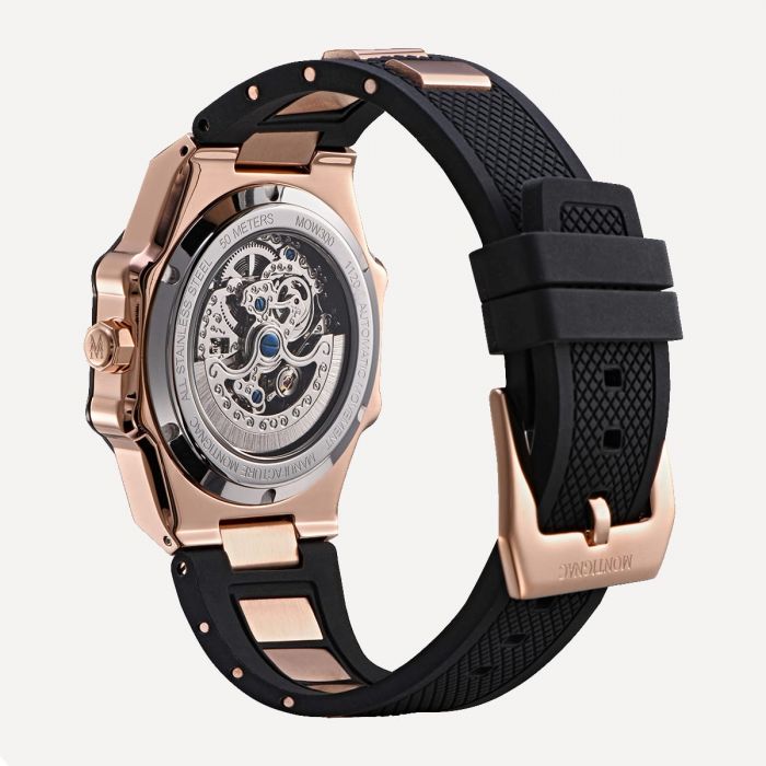 Montignac Montre Automatique Silicone Noir & Bronze_Pixies