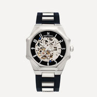 Montignac Montre Automatique Silicone Bleu & Argent_Pixies